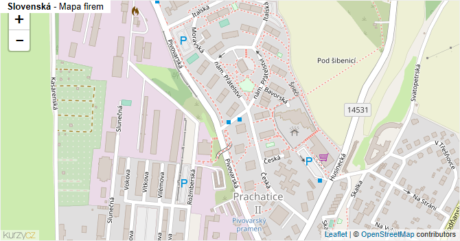 Slovenská - mapa firem