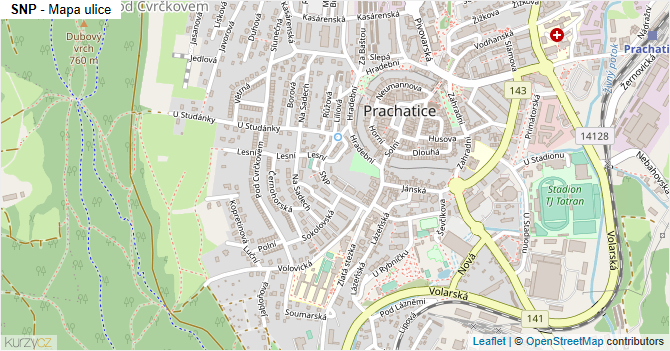 SNP - mapa ulice