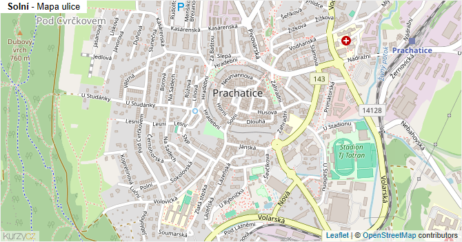 Solní - mapa ulice