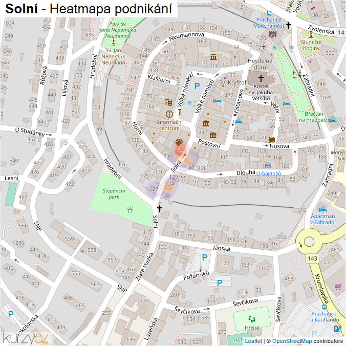 Mapa Solní - Firmy v ulici.