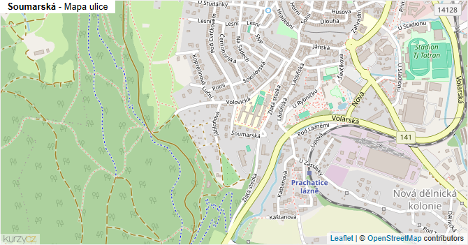 Soumarská - mapa ulice