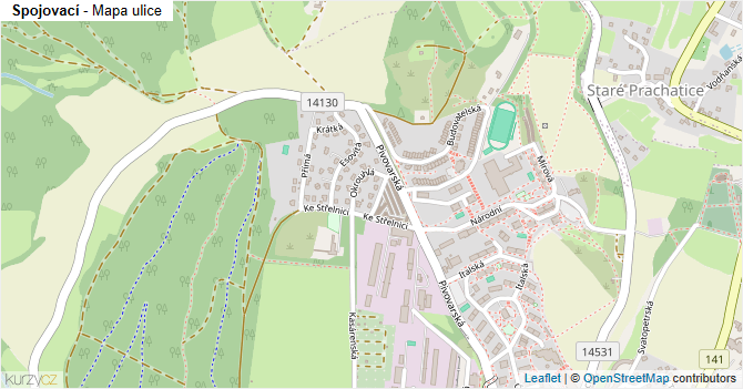 Spojovací - mapa ulice
