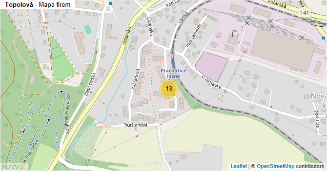 Topolová - mapa firem