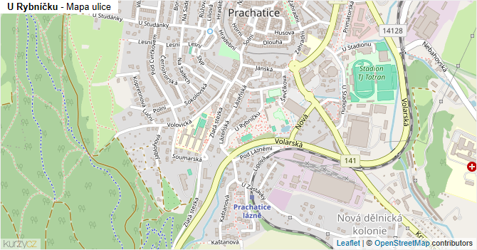 U Rybníčku - mapa ulice