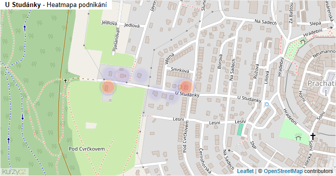U Studánky - mapa podnikání