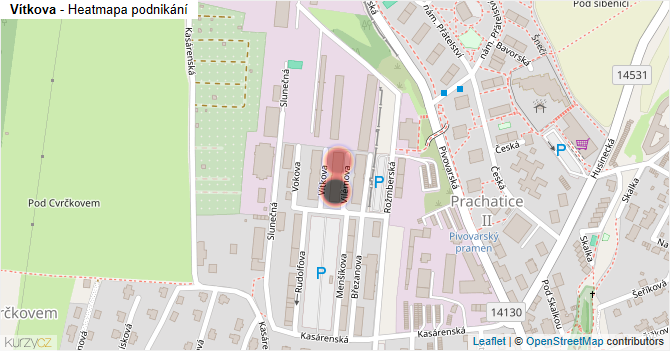 Vítkova - mapa podnikání
