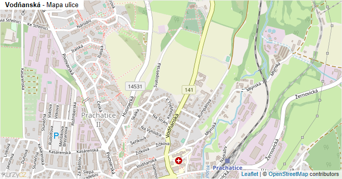 Vodňanská - mapa ulice