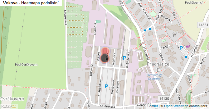 Vokova - mapa podnikání