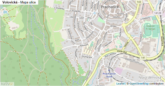 Volovická - mapa ulice