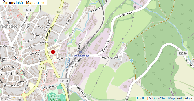 Žernovická - mapa ulice