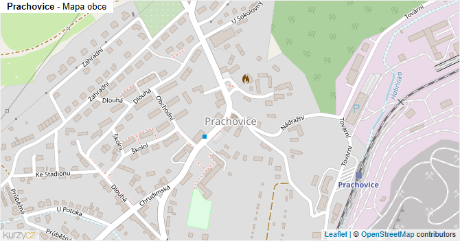 Prachovice - mapa obce