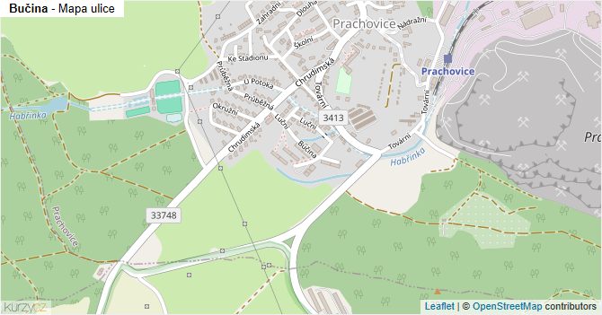 Bučina - mapa ulice