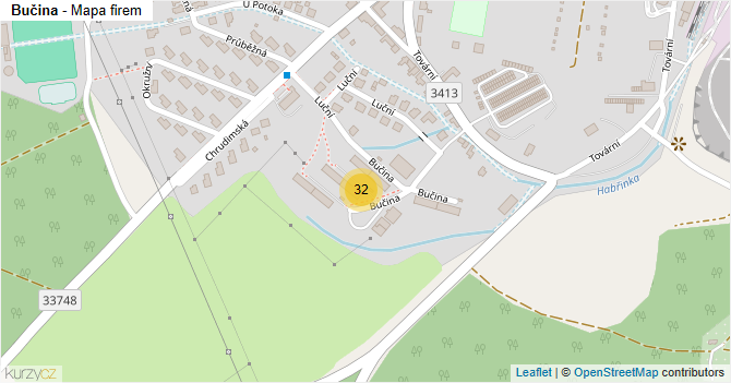 Bučina - mapa firem