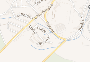 Luční v obci Prachovice - mapa ulice