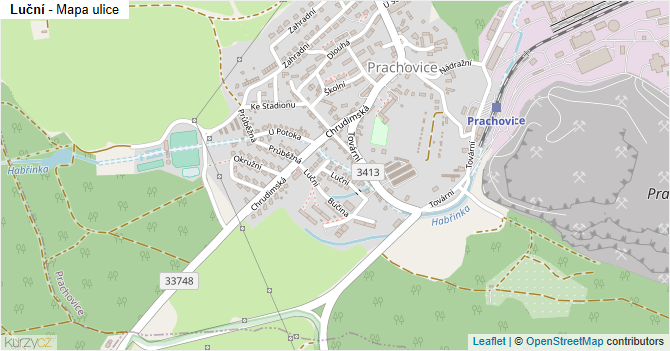 Luční - mapa ulice