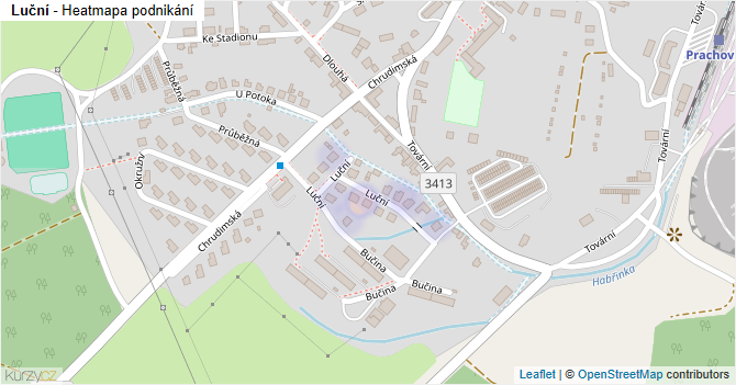 Luční - mapa podnikání