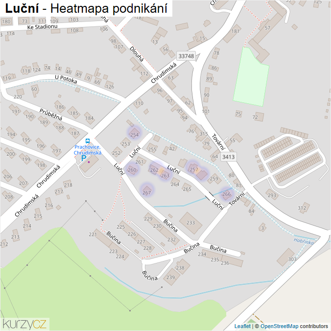 Mapa Luční - Firmy v ulici.