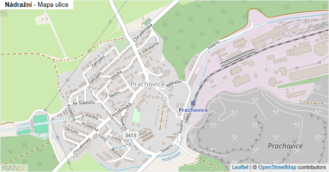 Nádražní - mapa ulice