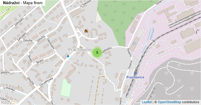 Nádražní - mapa firem