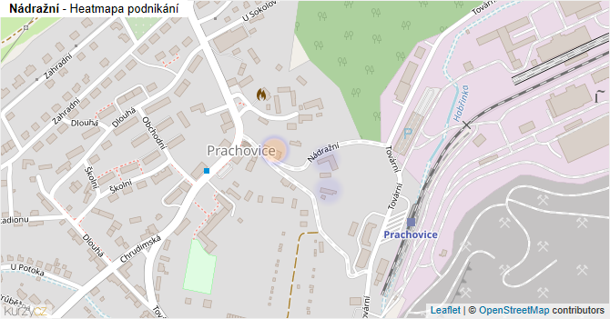 Nádražní - mapa podnikání