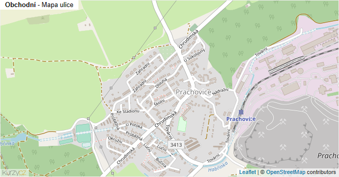 Obchodní - mapa ulice