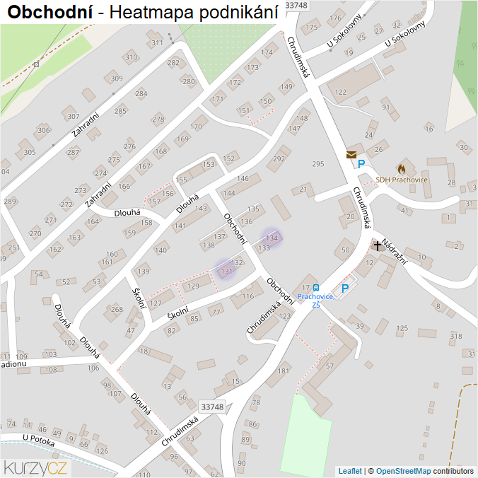 Mapa Obchodní - Firmy v ulici.