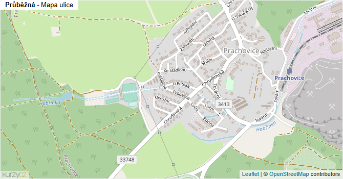 Průběžná - mapa ulice