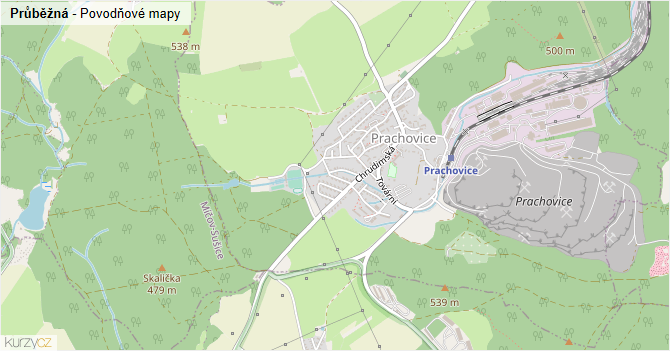Průběžná - záplavové mapy stoleté vody