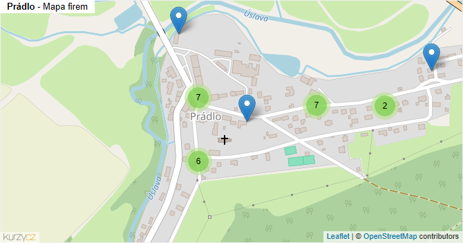 Prádlo - mapa firem