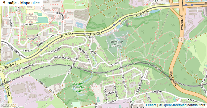 5. máje - mapa ulice