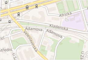 Adamova v obci Praha 2 - mapa ulice