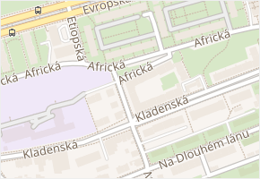 Africká v obci Praha 13 - mapa ulice
