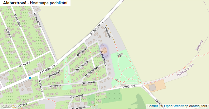 Alabastrová - mapa podnikání