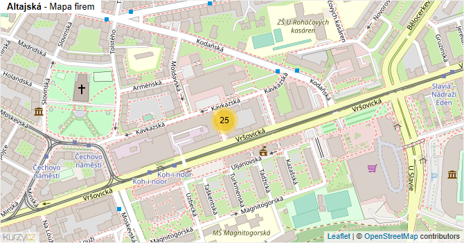 Altajská - mapa firem