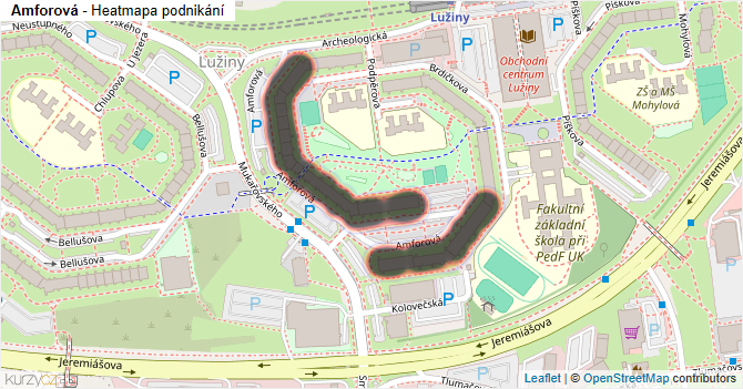 Amforová - mapa podnikání