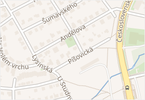 Andělova v obci Praha - mapa ulice