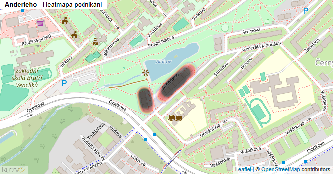 Anderleho - mapa podnikání