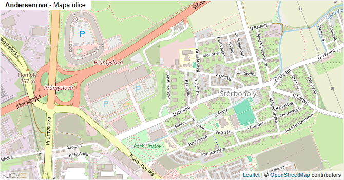 Andersenova - mapa ulice