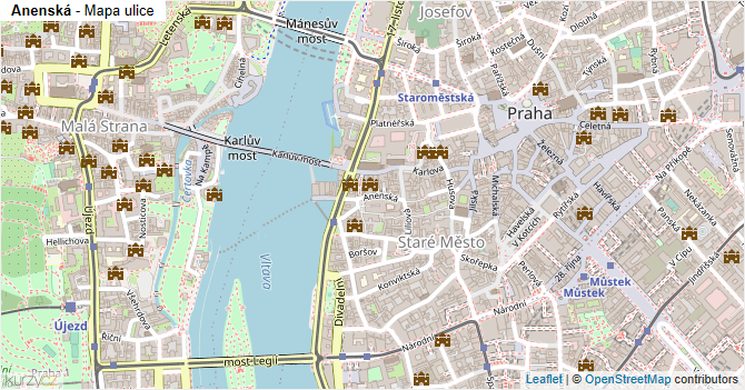 Anenská - mapa ulice
