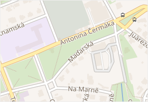 Antonína Čermáka v obci Praha - mapa ulice