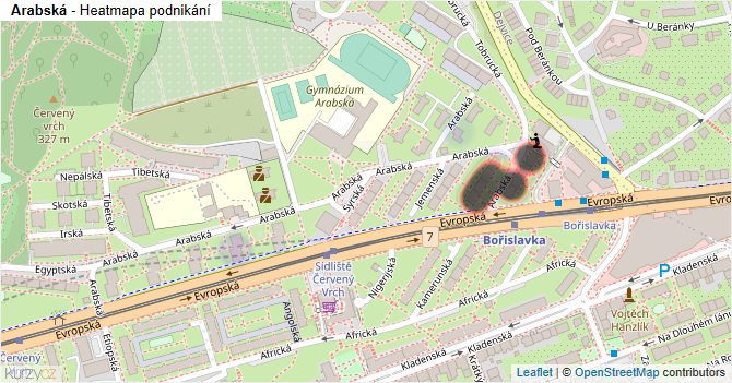 Arabská - mapa podnikání
