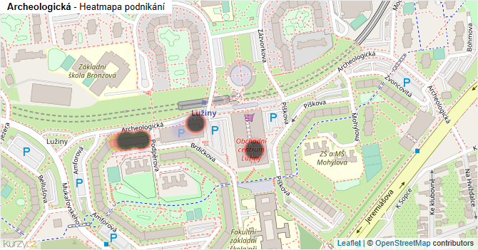 Archeologická - mapa podnikání