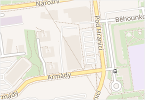 Armády v obci Praha 8 - mapa ulice