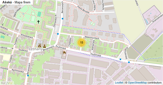 Ašská - mapa firem