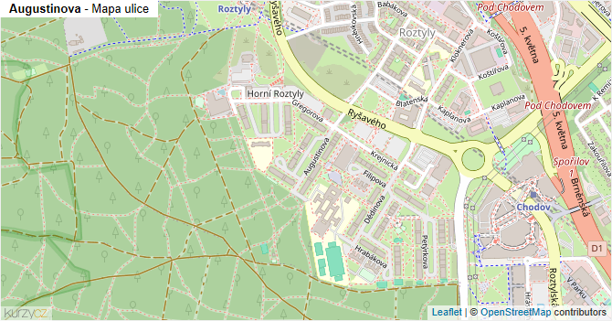 Augustinova - mapa ulice