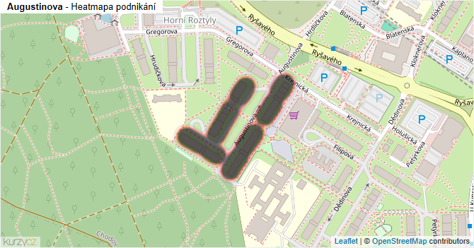 Augustinova - mapa podnikání