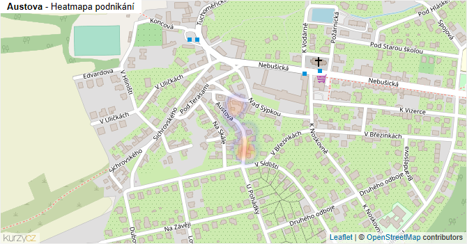 Austova - mapa podnikání