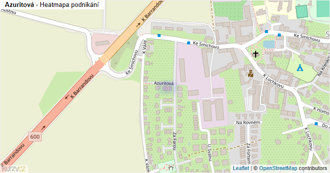 Azuritová - mapa podnikání
