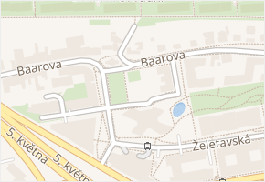 Baarova v obci Praha 3 - mapa ulice