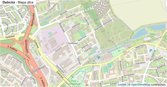 Babická - mapa ulice